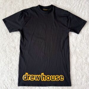 Drew House Unisex Black Cotton Graphic Crewneck T-Shirt MEDIUM Streetwear Luxury